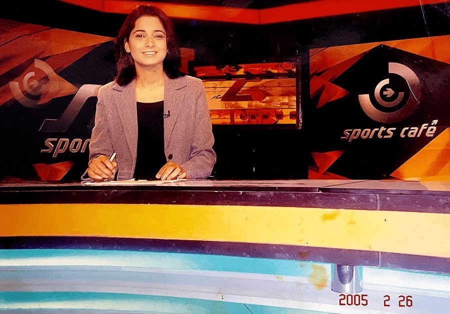 Mansi Sehdev anchoring a television show in 2005